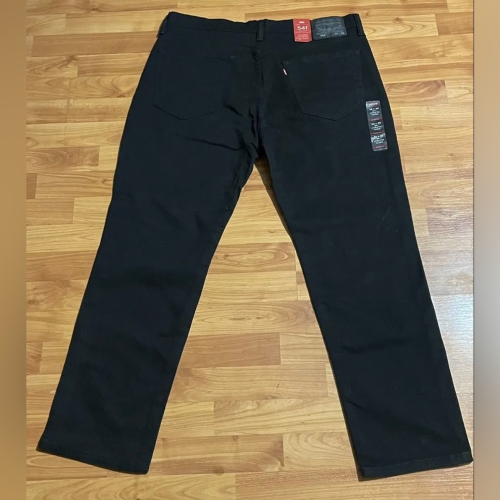 LEVI'S 541  Black Stretch Athletic Fit Jeans Mens Size 36/30 New With Tags